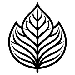 vector leaf of a tree silhouette