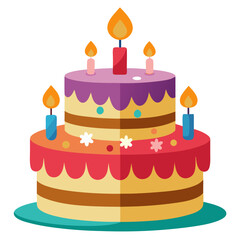 birthday cake with candles