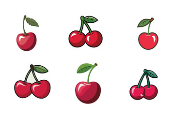 Cute Cherry Clipart Collection