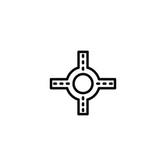 Obraz premium Roundabout Traffic Circle Icon