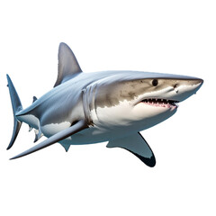 Fototapeta premium Shark on transparent background.