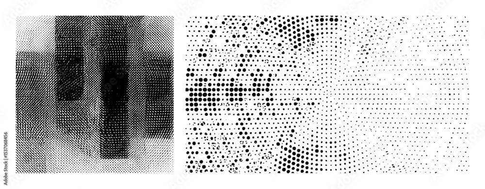 Poster vector abstract portrait dissolving into dotted .