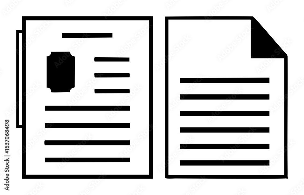 Poster vector documents with text lines a clipboard and a sheet .
