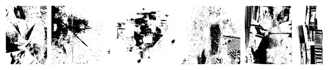 Obraz premium Vector Abstract distressed shapes and textures create a dynamic collection.