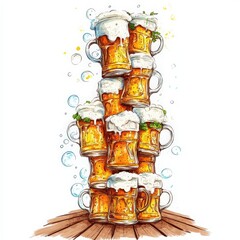 Beer Mug Stack