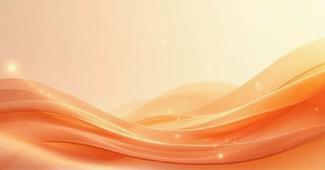 Abstract orange and yellow waves flow with light and energy, creating a dynamic and colourful background design