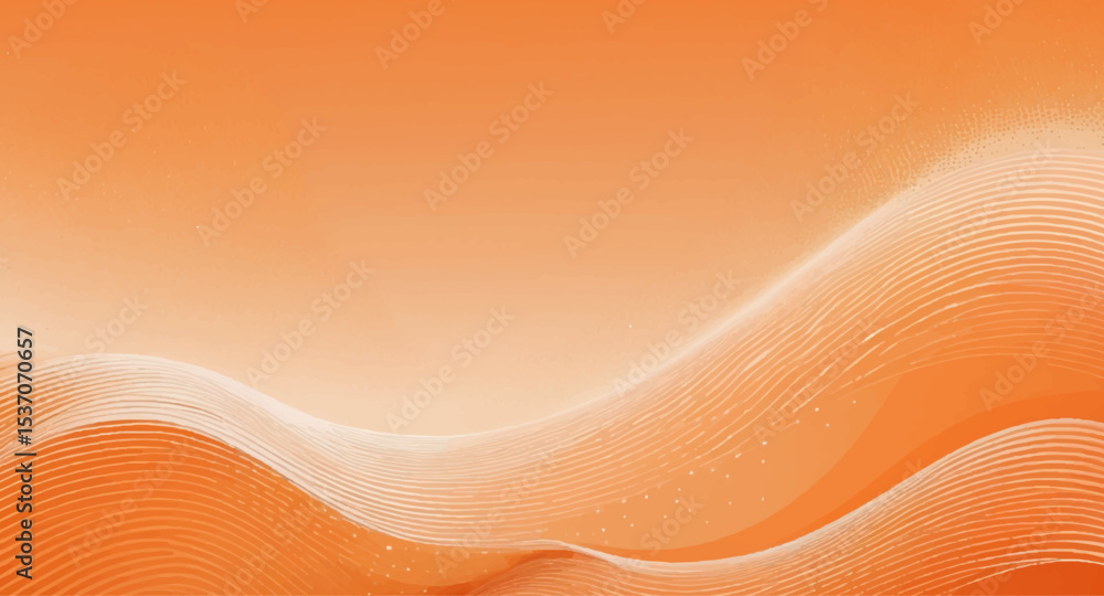Poster abstract orange wave background with flowing lines and vibrant texture