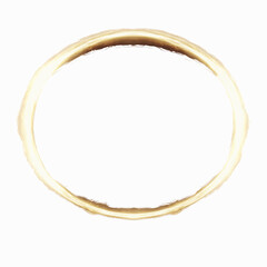 Glowing Golden Ring on a Maroon Transparent background Abstract Circular Design Element