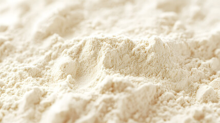 Close-up of fine ivory-colored powder with soft texture