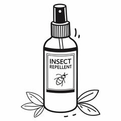 Insect repellent spray bottle natural protection