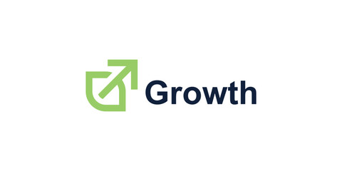logo design growth and leaf,arrow,design symbol,icon,idea,creative.