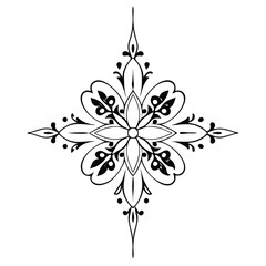 Simple mandala design for coloring. Vector floral mandala. Geometric ornamental mandalas. bold and easy coloring pages, mandala victor. mandala illustration. mandala line art