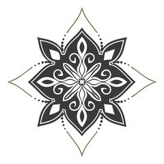 Simple mandala design for coloring. Vector floral mandala. Geometric ornamental mandalas. bold and easy coloring pages, mandala victor. mandala illustration. mandala line art