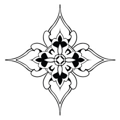 Simple mandala design for coloring. Vector floral mandala. Geometric ornamental mandalas. bold and easy coloring pages, mandala victor. mandala illustration. mandala line art