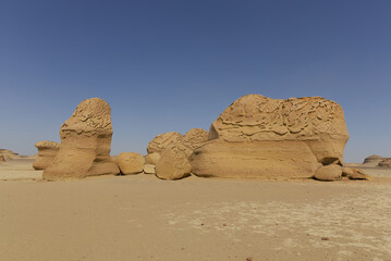 The Whale Desert, also known as Wadi Al Hitan, Egypt