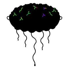 green paint splashes