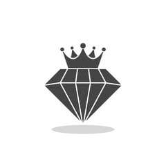 Diamond crown sign with shadow