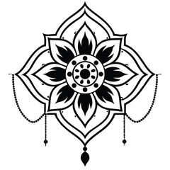 Simple mandala design for coloring. Vector floral mandala. Geometric ornamental mandalas. bold and easy coloring pages, mandala victor. mandala illustration. mandala line art