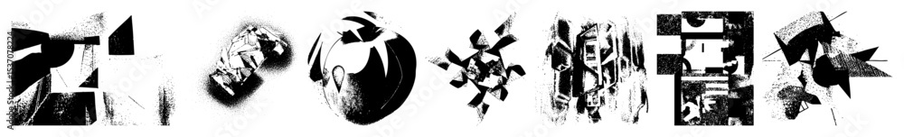 Aufkleber vector abstract typographic featuring distorted letterforms.