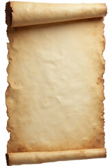 Texture of a long, old paper fragment isolated PNG