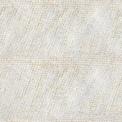 Seamless 4k photo texture of ivory colored woven knitted wool sweater.