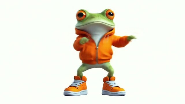 footage of frogs dancing