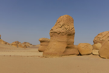 The Whale Desert, also known as Wadi Al Hitan, Egypt