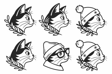 Obraz premium set of cats
