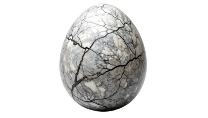 Cracked gray marble egg design