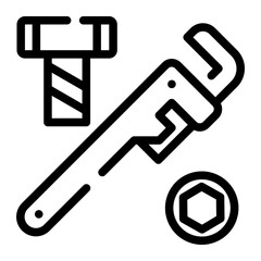 pipe wrench icon