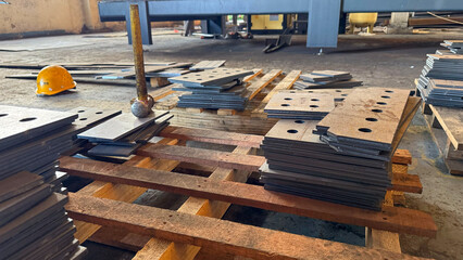 construction site with a hammer