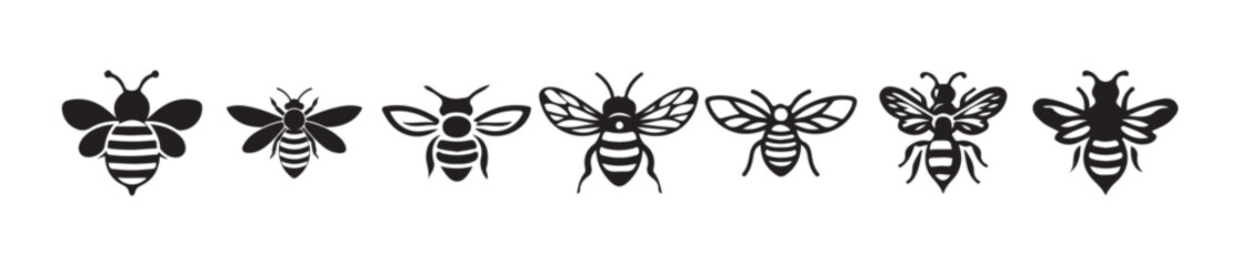 Bee Clipart for Nature and Ecology Themes. Victor illustration eps 10