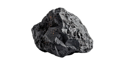 Obraz premium Dark gray rock against black background