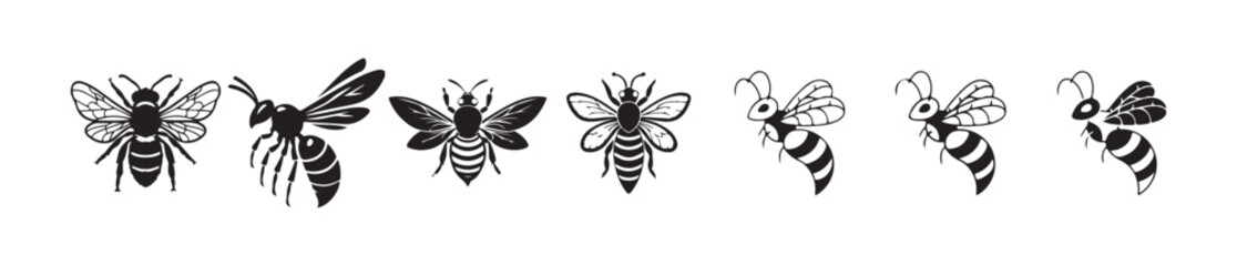 Bee Clipart for Nature and Ecology Themes. Victor illustration eps 10