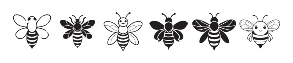 Bee Clipart for Nature and Ecology Themes. Victor illustration eps 10