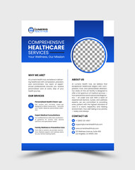 Obraz premium Modern Health Flyer with Bold Header and Icons