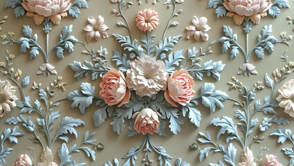 Sophisticated wall art of pink blooms arrangement high resolution image