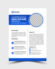 Flat Style Medical Flyer with Service Icons