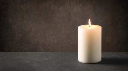 Burning Candle Gives Comfort on a Dark and Lonely Night