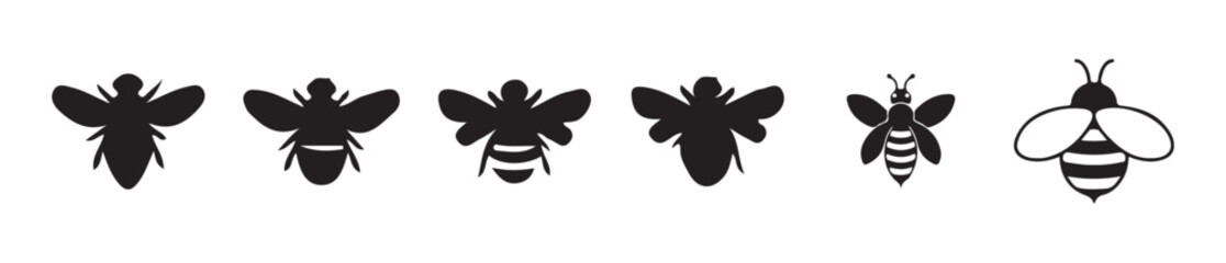 Bee Clipart for Nature and Ecology Themes. Victor illustration eps 10