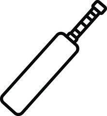 Cricket Bat Icon: A simplified, yet clear line art illustration of a cricket bat, ideal for sports-related designs.