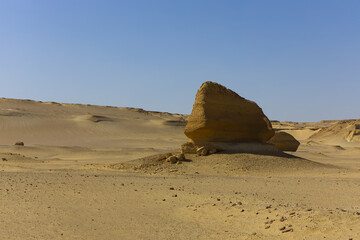 The Whale Desert, also known as Wadi Al Hitan, Egypt