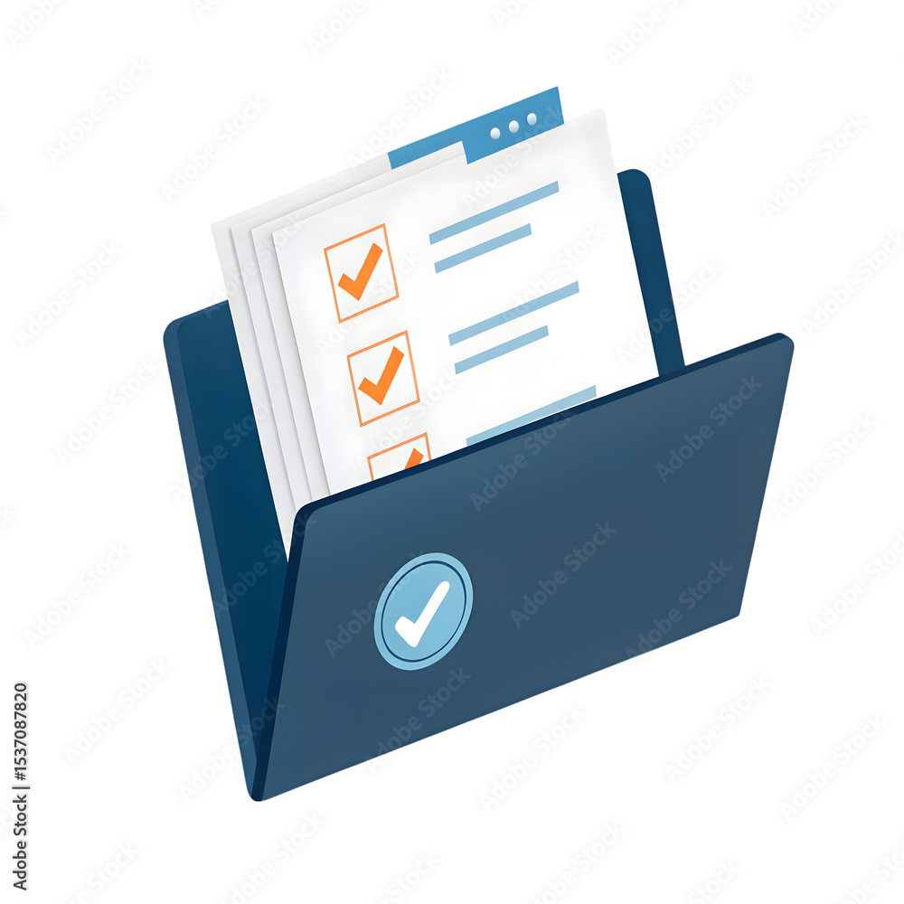 Aufkleber file folder with document icon