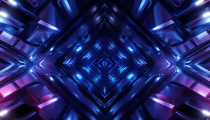 futuristic abstract geometric background with glowing lines and shapes