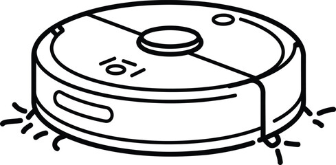 Automated Cleaning Device: A futuristic, circular cleaning device with advanced sensors and autonomous navigation capabilities, simplifying daily routines.