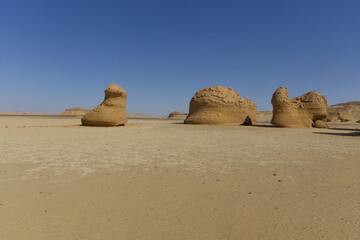 The Whale Desert, also known as Wadi Al Hitan, Egypt