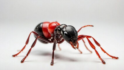 Fototapeta premium Tiny Ants Contrast Against White Surface