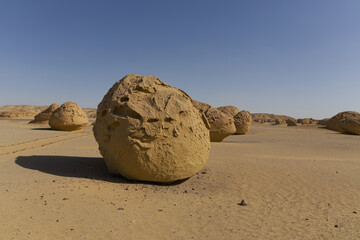 The Whale Desert, also known as Wadi Al Hitan, Egypt