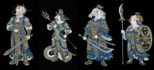 나전칠기 십이진신상