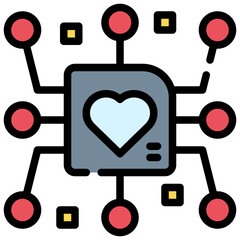 ethical artificial intelligence chip processing ai filled outline icon